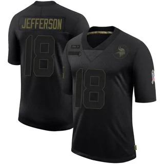 Justin Jefferson Minnesota Vikings Youth Limited 2020 Salute To Service Nike Jersey - Black