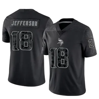 Justin Jefferson Minnesota Vikings Youth Limited Reflective Nike Jersey - Black